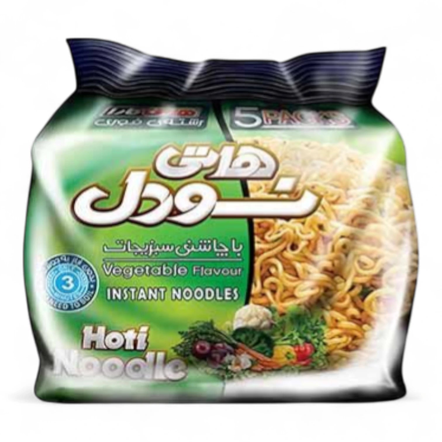 Hoti Instant Noodles with Vegetable Flavour – 5 Packs – Quick & Tasty 3-Minute Meal – Light, Savoury & Wholesome Snack - Damoo