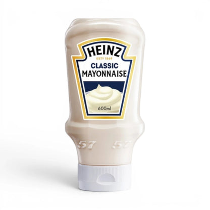 Heinz Creamy Classic Mayonnaise Top Down Squeezy Bottle 600ml, Rich Smooth Mayo Spread, Dip for Sandwiches Burgers Fries & Salads - Damoo