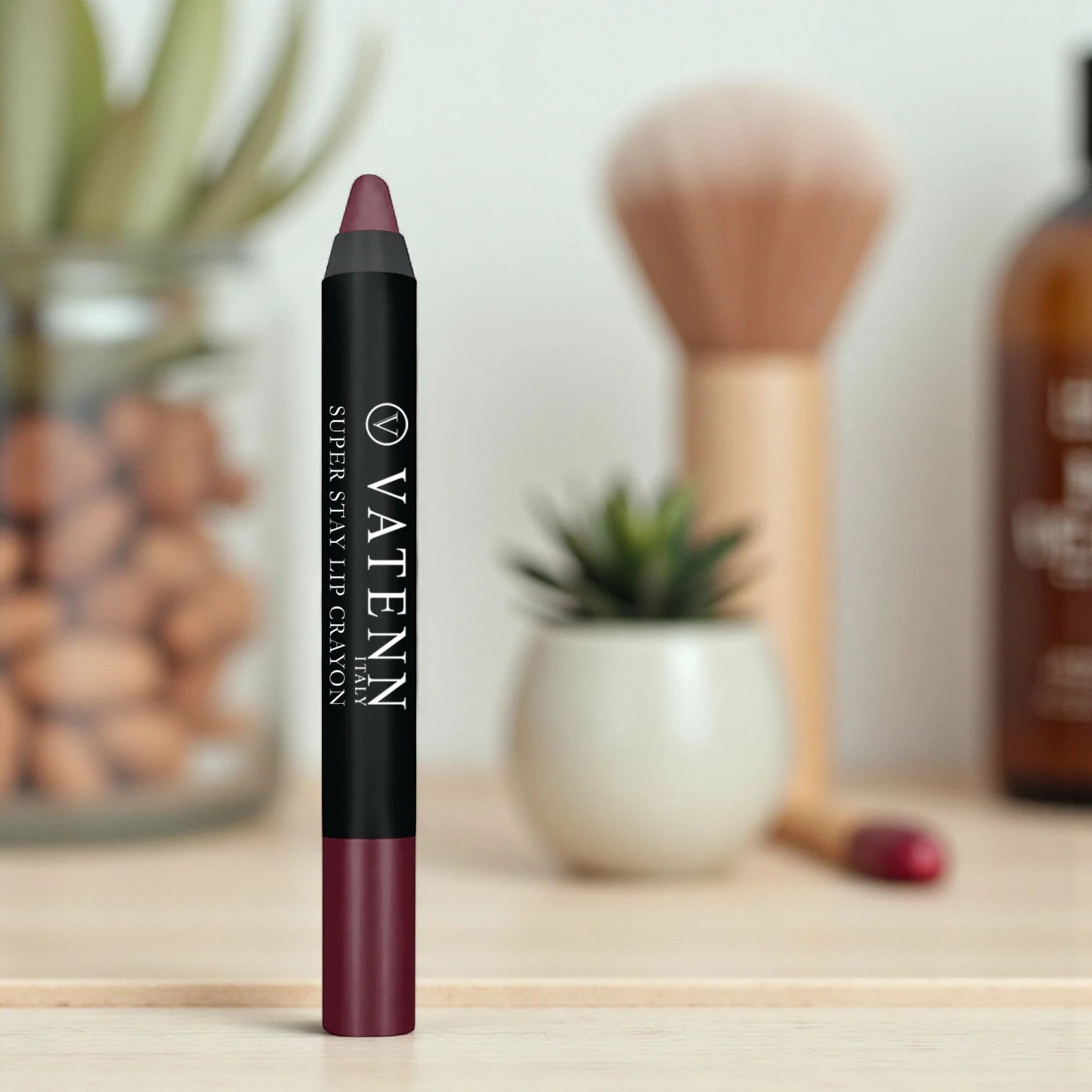 Vatenn Italy Super Stay Lip Crayon 437 TENNESSEE – 18Hr Long-Lasting Matte Lipstick, Non-Drying, Waterproof & Smudge-Proof, Honey Nectar Enriched (2.8g) - Damoo