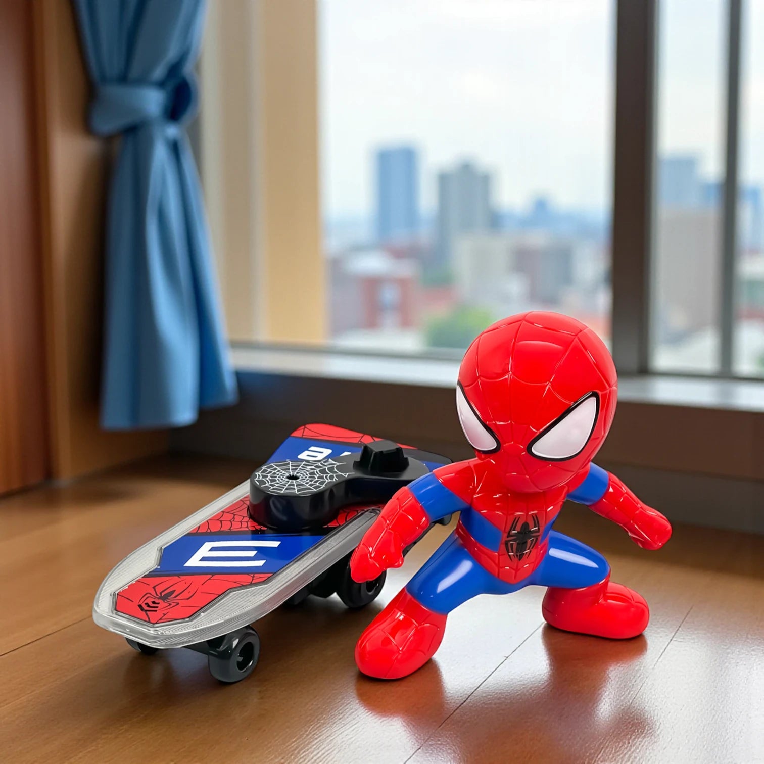 Spiderman Sliding Skating Plate Toy with Lights & Music | Omni-Directional Action Figure for Kids 3+