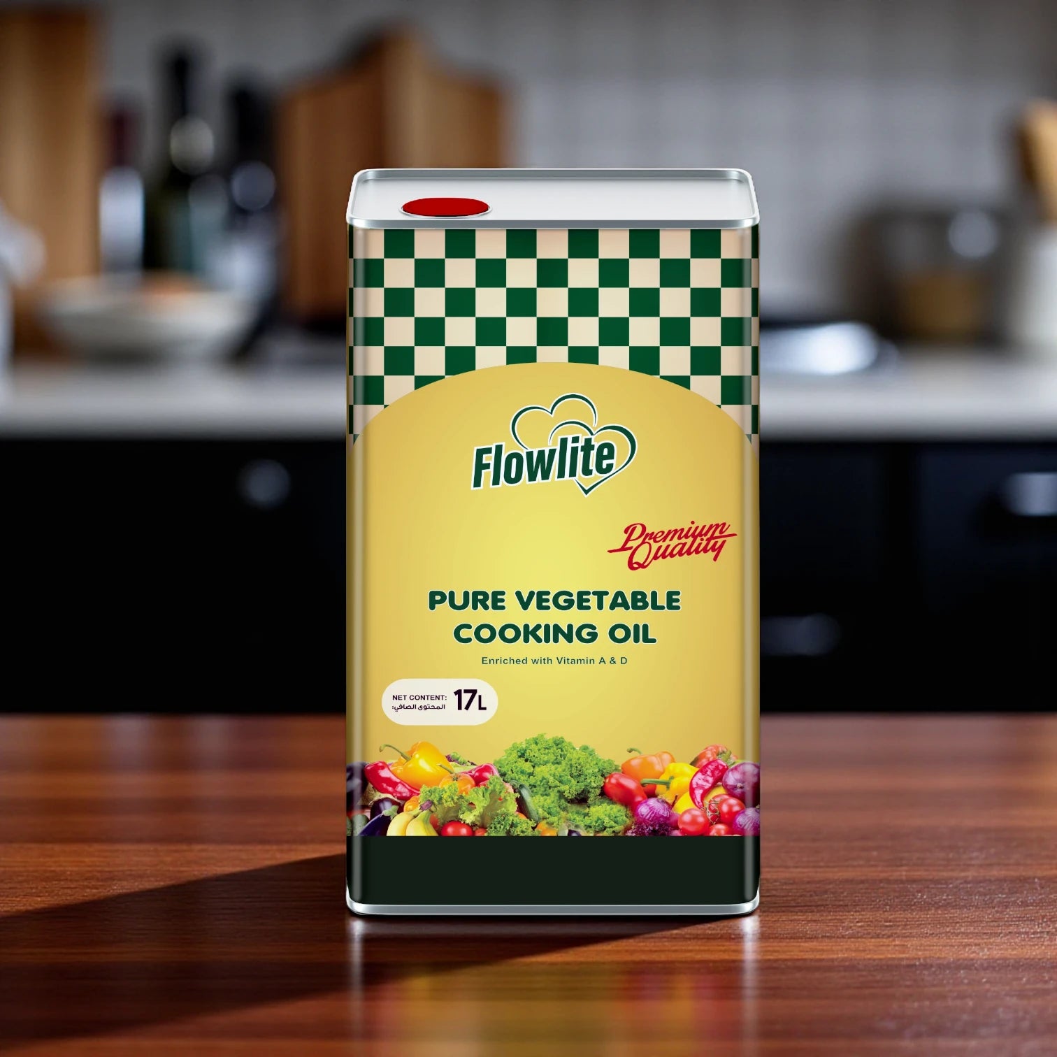 Flowlite Pure Vegetable Palm Olein Cooking Oil 17L – Premium Quality Tin | Enriched with Vitamins A & D | Ideal for Frying & Cooking - Damoo
