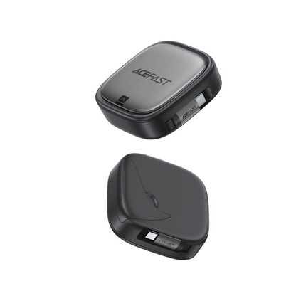 مجموعة كابلات الشحن والبيانات المتكاملة ACEFAST ACEWIRE PRO J3 – كابل أسود قابل للسحب بطول 0.95م، شحن USB-C بقدرة 60 واط وعلبة سفر