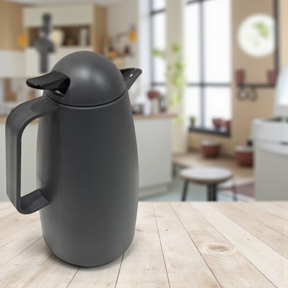 Crystal House Beige Thermos Flask – Arabic Coffee Design | Double-Wall Insulated Dallah Style Flask for Hot & Cold Drinks - Damoo