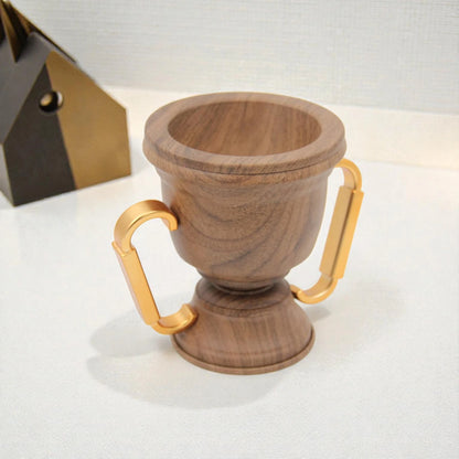 Damoo Luxury Metal Bakhoor Burner with Wooden Body & Removable Tray – Elegant Incense Burner for Oud & Home Fragrance (15H x 18L x 13W CM) - Damoo