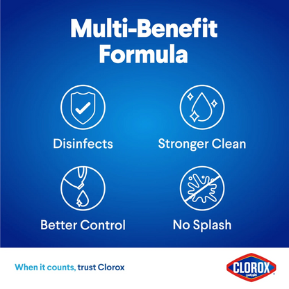 Clorox Platinum Bleach 950ML, Multi-Benefit Thick Formula, Kills 99.9% of Germs, Splash-Less Easy Pour Household Cleaner - Damoo