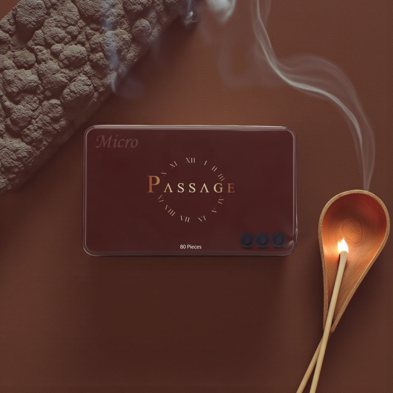 Passage Premium Charcoal Briquets for Bakhoor & Oud – Quick Lighting Micro/Mini Charcoal Tablets (80 Pieces, 27mm, 35-Minute Burn Time) – Ideal for Incense, Perfume, & Aromatherapy