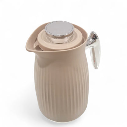 GERMAX Elegant Black & Gold Insulated Thermos Flask – Premium Vacuum Jug for Hot & Cold Beverages – 1 L Capacity with Luxury Golden Handle & Lid - Damoo