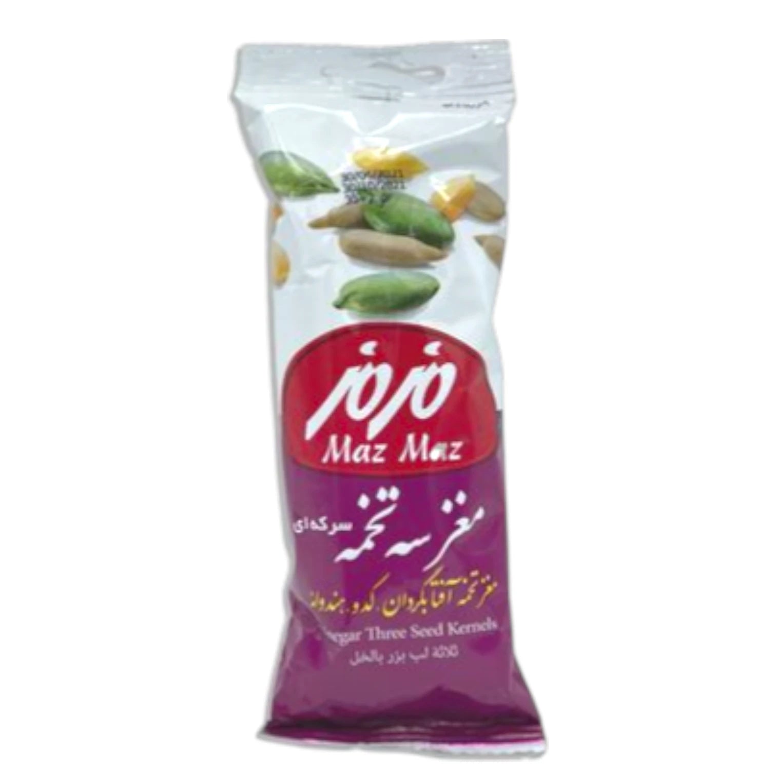 Maz Maz Vinegar Three Seed Kernels Mix – Roasted Sunflower, Pumpkin & Watermelon Seeds Snack – 35g – Healthy Crunchy Snack Rich in Fiber - Damoo