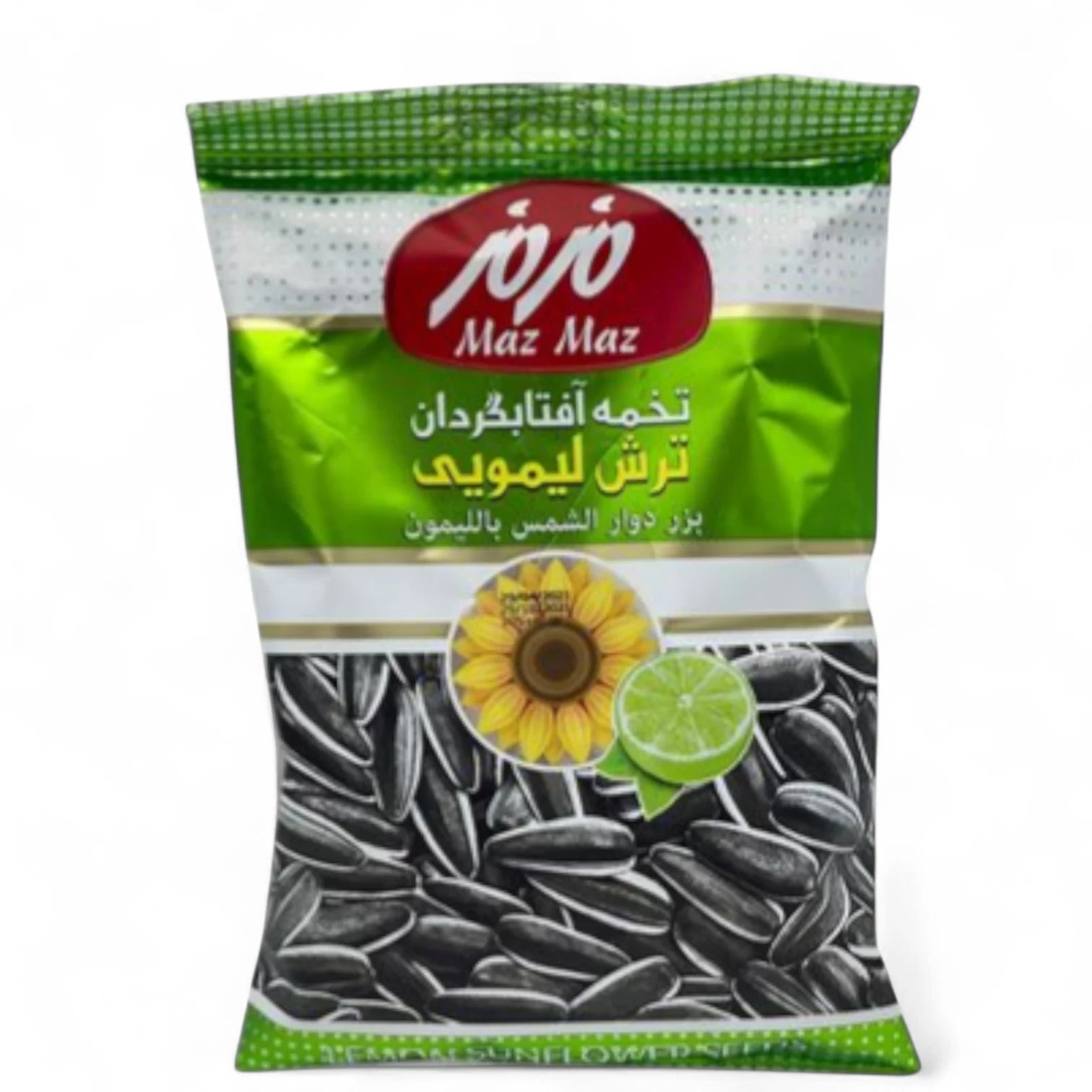 Maz Maz Lemon Sour Sunflower Seeds – 55g | Zesty & Crunchy Snack | Roasted Black Seeds with Tangy Lemon Flavor | On-the-Go Treat - Damoo