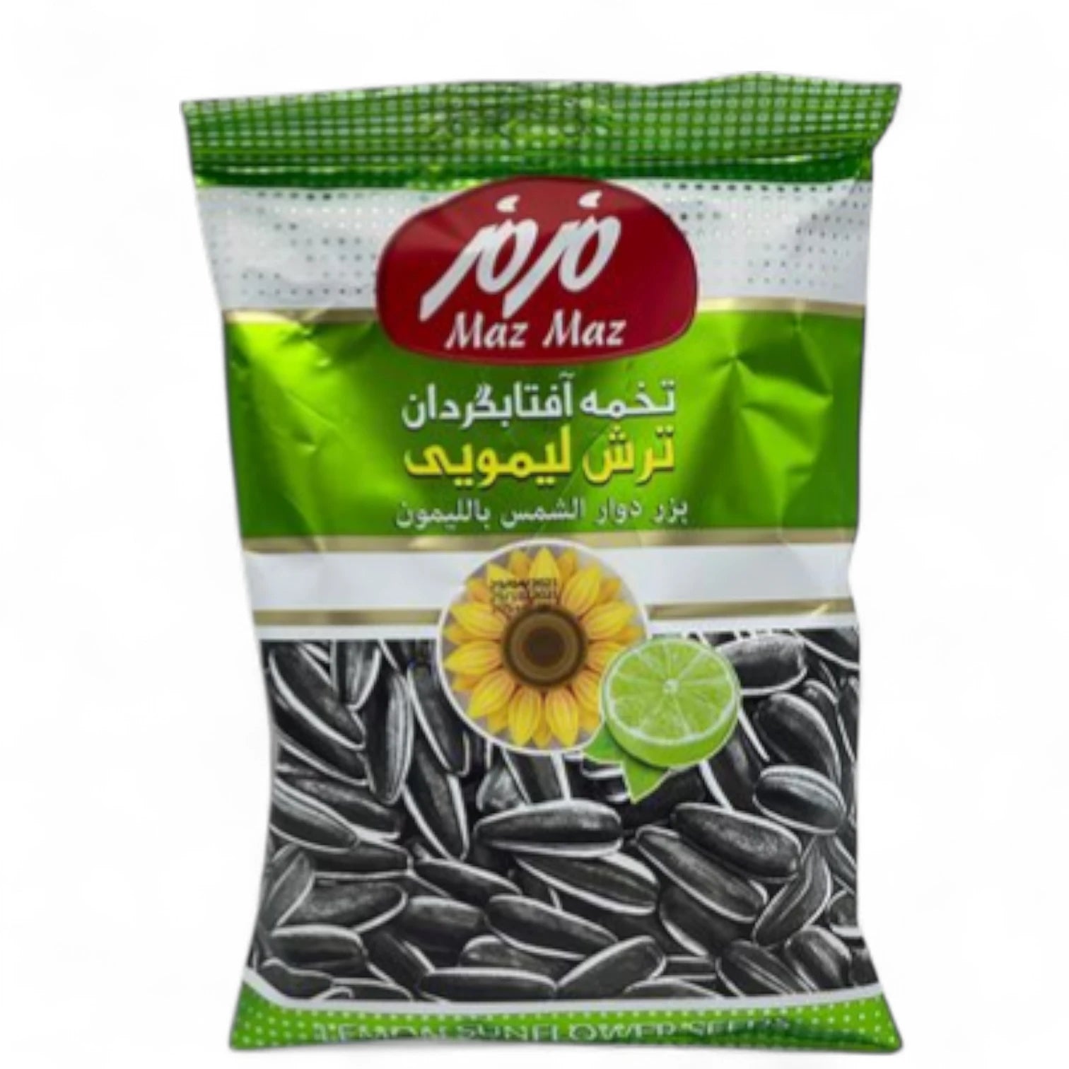 Maz Maz Lemon-Flavored Sunflower Seeds – 125g | Roasted & Salted | Sour & Tangy Snack | Iranian Quality - Damoo