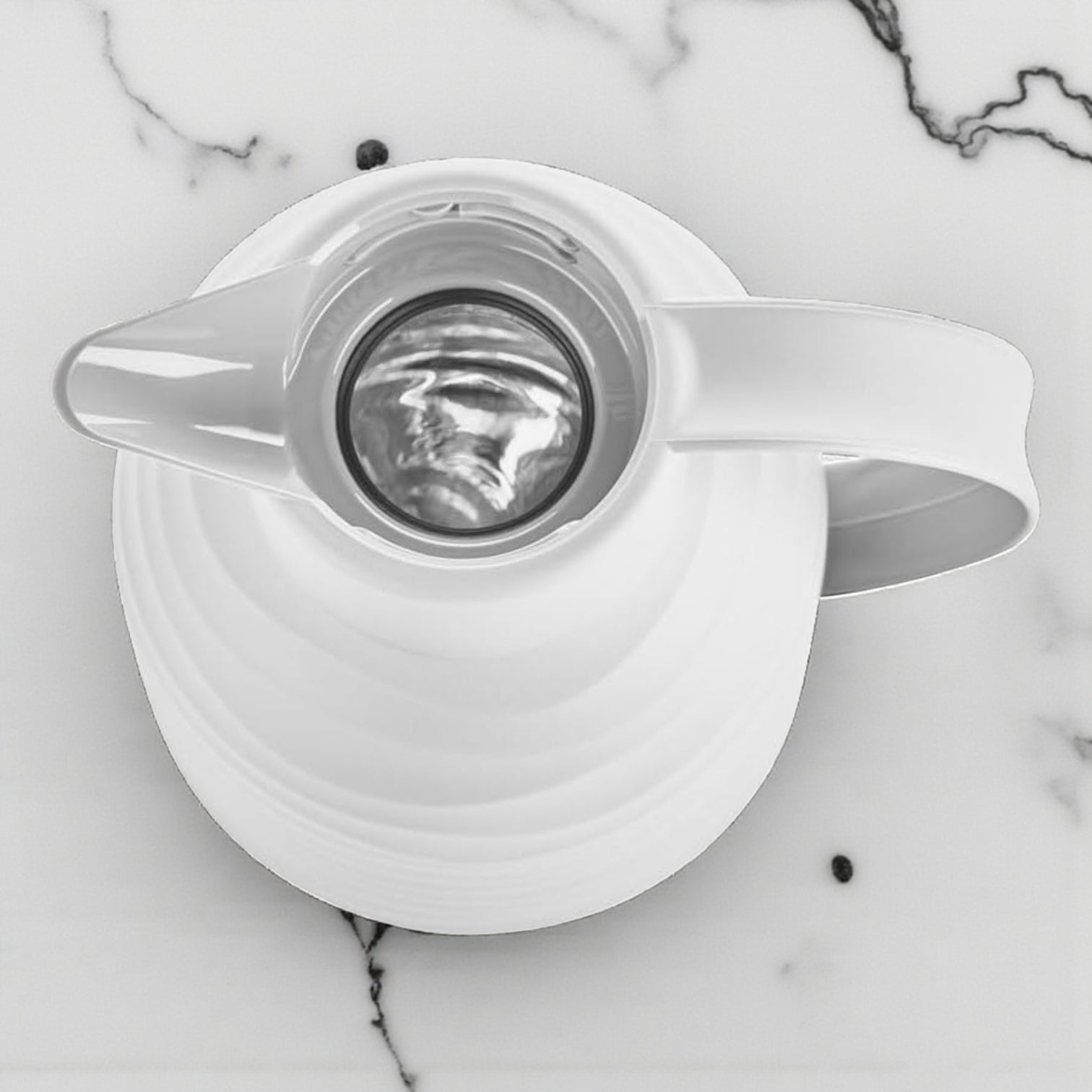 Emsa Samba Wave 1.0L Vacuum Flask – BPA-Free Plastic Insulated Jug with Quick-Press Closure, Double-Wall Glass Liner, 12H Heat / 24H Cold Retention & Modern 3D Wave Design - Damoo