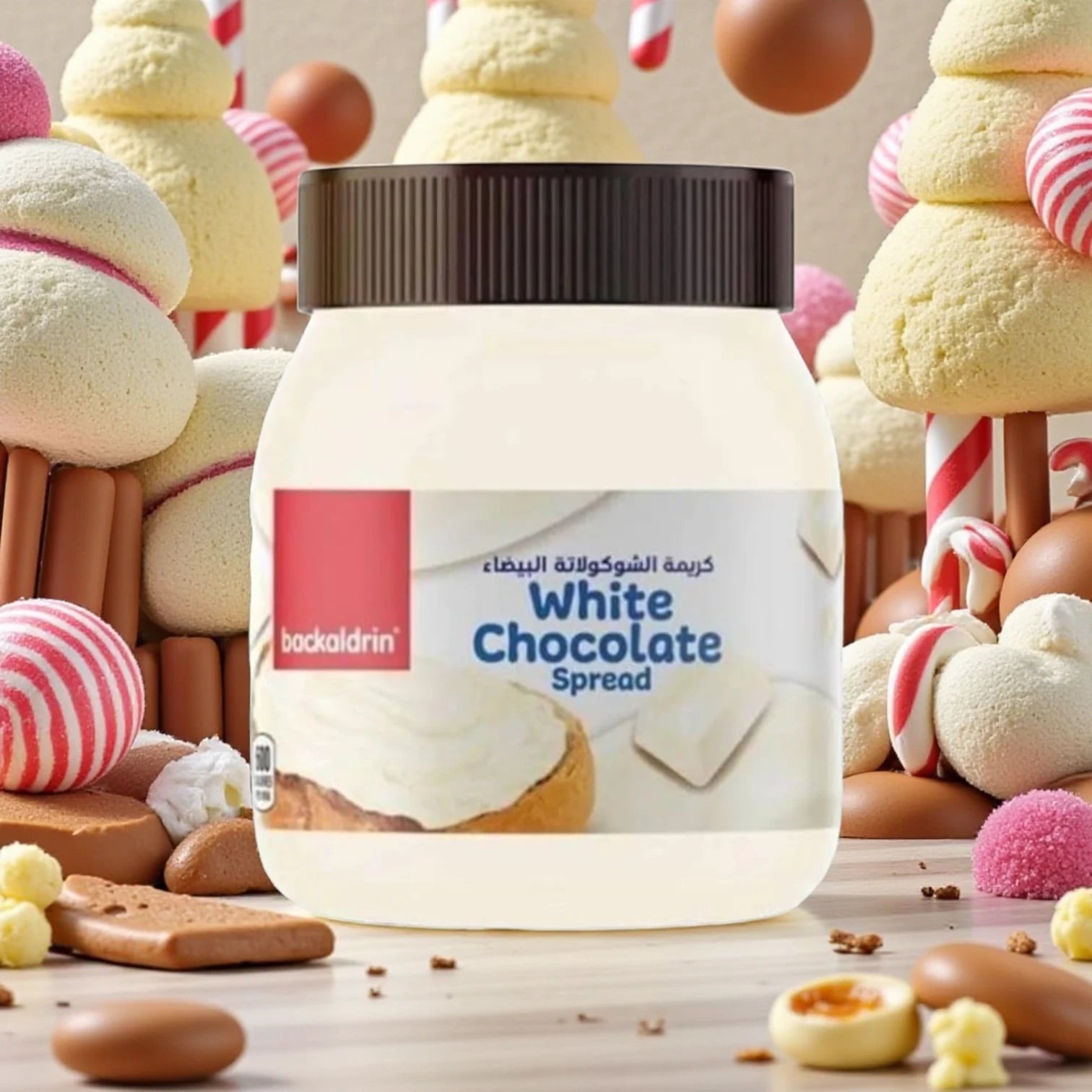 Backaldrin White Chocolate Spread 350g – Gourmet Creamy Delight Made with Premium Ingredients, Chef-Crafted in Small Batches - Damoo