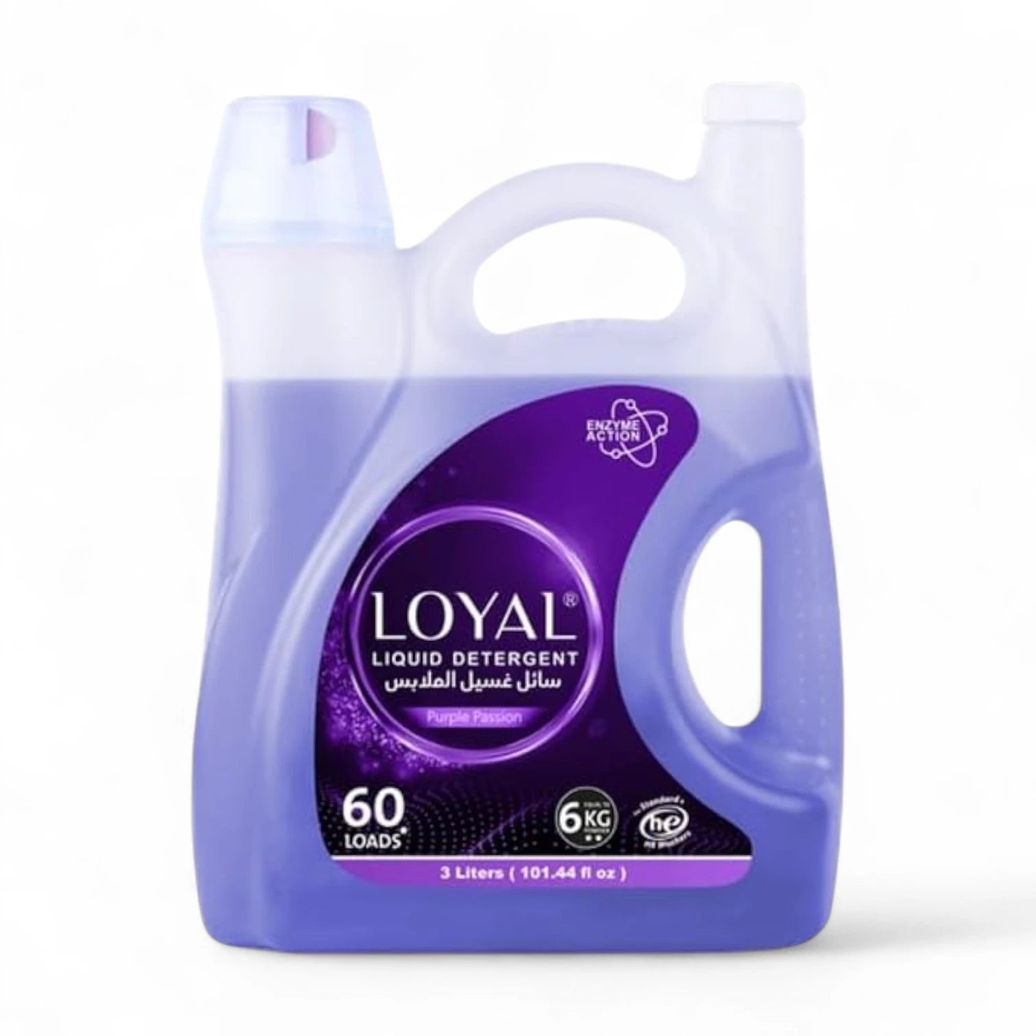 Loyal Liquid Detergent Purple Passion – 3 Ltr (60 Loads) – Enzyme Action for Tough Stains & Long-Lasting Freshness - Damoo