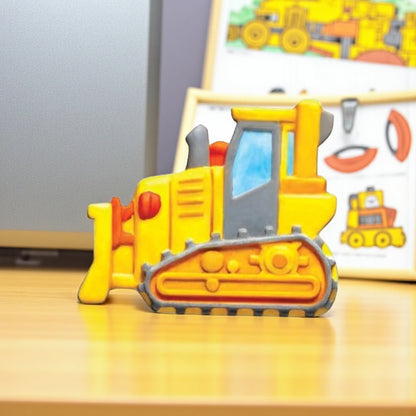 Trucks Mould and Paint Crafts Kit | DIY Plaster Casting Set with Paints, Magnets & Pins | Make 12 Custom Truck Badges or Fridge Magnets | Creative Arts & Crafts Kit for Kids Ages 5+ - Damoo