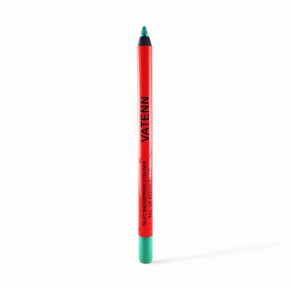 Vatenn Italy Silky Waterproof Eyeliner Pencil – Aqua Blue | Matte Finish, Smudge-Proof, Long Lasting, Easy-Glide Formula - Damoo