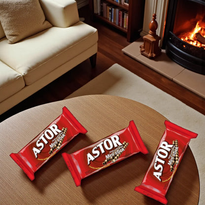 Astor Mini Wafer Sticks – Box of 24 x 20g – Crunchy Chocolate Filled Wafer Rolls – Halal Certified Snack – Perfect for Sharing & On-the-Go Treats – 480g Total - Damoo
