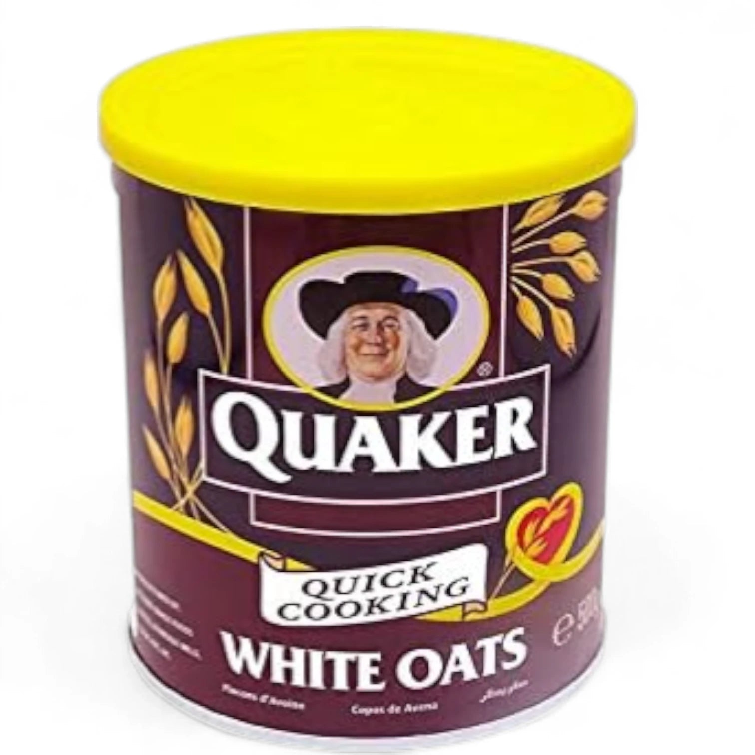 Quaker Quick Cooking White Oats 500g – 100% Whole Grain | High Fiber & Protein | Healthy Breakfast Option in Tin Can - Damoo