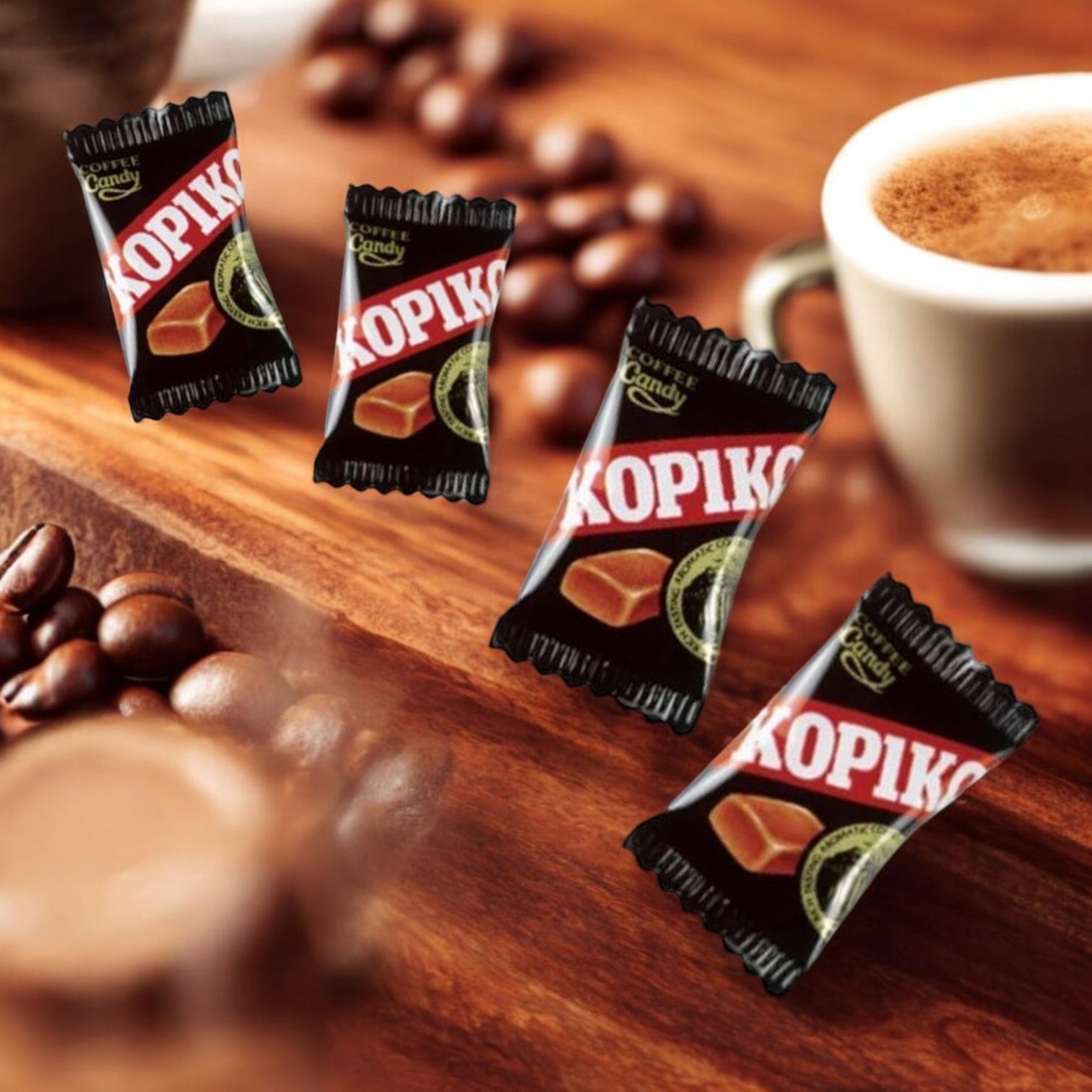 Kopiko Coffee Candy Bag – Bold Coffee Flavored Hard Candy Made with Real Coffee Extract, Individually Wrapped (140g) - Damoo