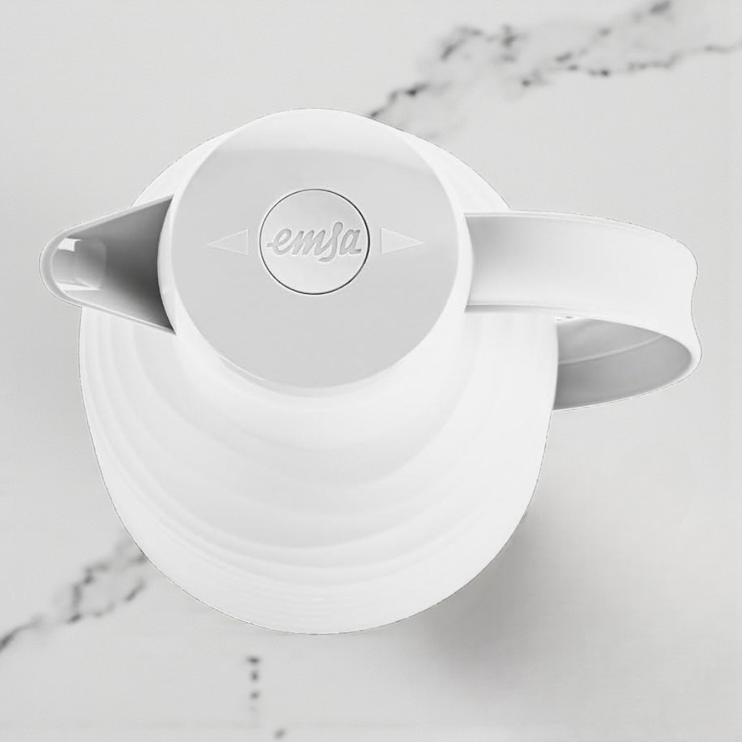 Emsa Samba Wave 1.0L Vacuum Flask – BPA-Free Plastic Insulated Jug with Quick-Press Closure, Double-Wall Glass Liner, 12H Heat / 24H Cold Retention & Modern 3D Wave Design - Damoo