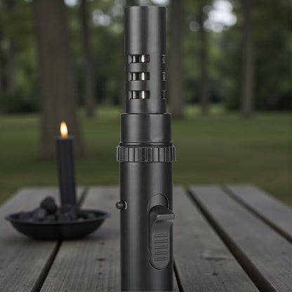 Passage Adjustable Torch Flame Lighter with Safety Lock – High-Temperature Resistant Metal Body – Refillable Gas Blow Torch for Oud, BBQ, Charcoal, Candles, Cooking & Outdoor Use