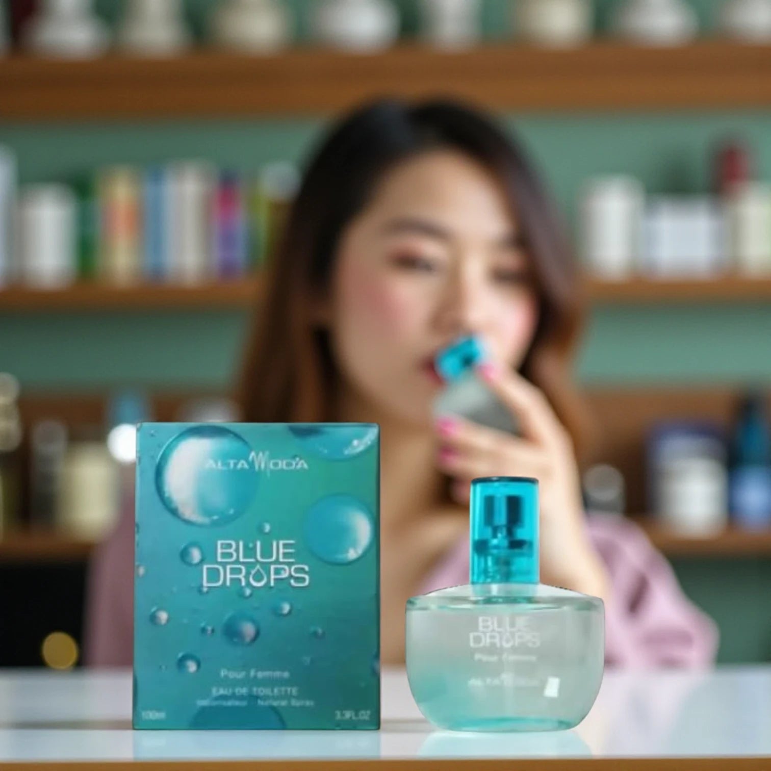 Altamoda Blue Drops Eau De Toilette for Women – 100ml (3.3 fl.oz) | Fresh Aquatic Floral Fragrance | Long-Lasting Perfume Spray