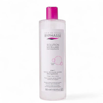 Byphasse Micellar Solution 250ml | 4-in-1 Cleanser for Sensitive Skin | Makeup Remover, Revitalizer & Oil Control | 95% Natural Origin Formula - Damoo