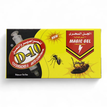 D-10 Cockroaches & Ants Control Magic Gel – Long-Lasting Insect Killer, 30g Tube | Fast & Effective Pest Control for Home & Kitchen - Damoo