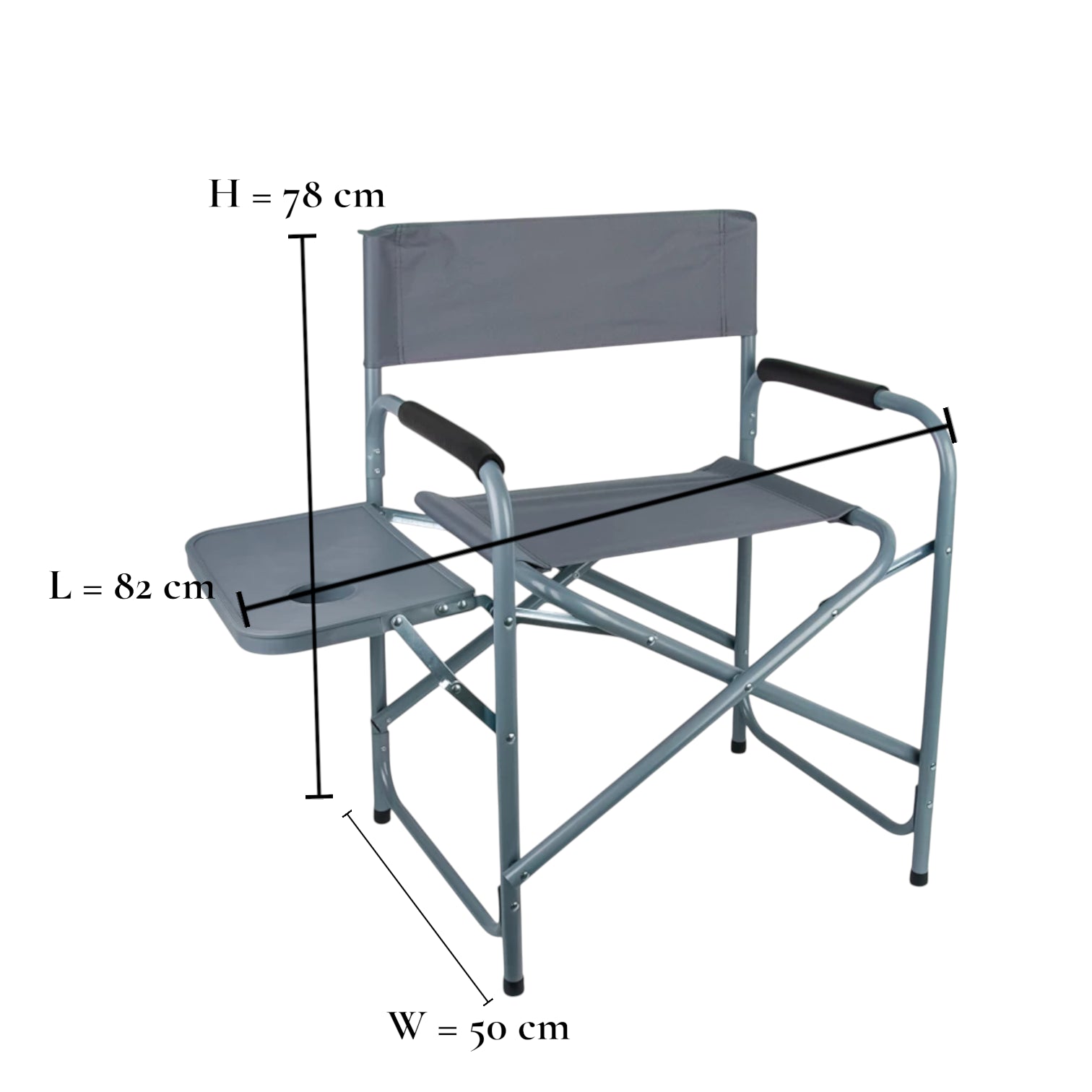 Director Chair – Foldable Lightweight Camping & Outdoor Chair with High Back Support, Durable Construction for Beach, BBQ, Sports & Travel