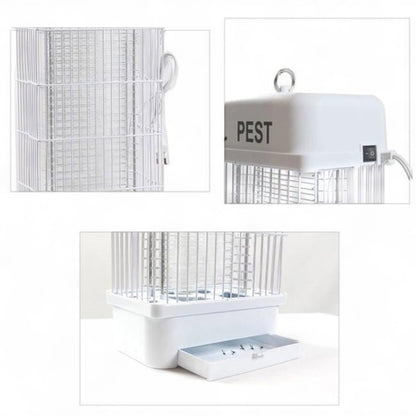RENATA 15W Cylindrical Hanging Electric Insect Killer | UV Light Mosquito & Fly Trap | Chemical-Free, Energy Efficient & Safe for Home, Office, and Outdoor Use - Damoo
