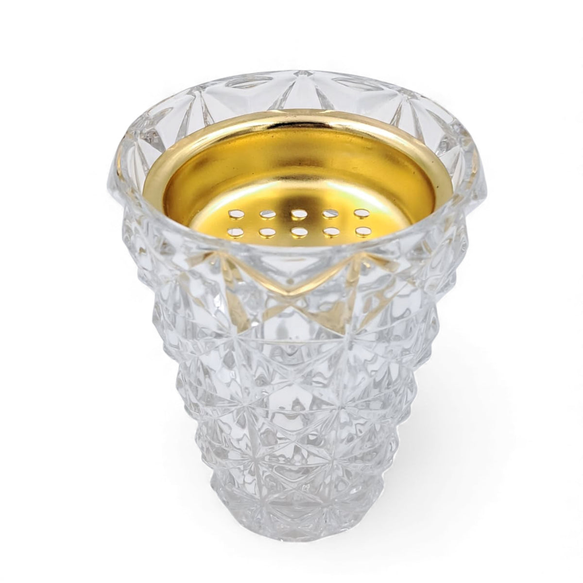 Luxury Crystal Arabic Bakhoor Burner — Clear Glass & Metal Flower-Base Madkhan | Elegant Mabkhara Incense Holder for Oud & Frankincense | Home Décor & Gift Piece