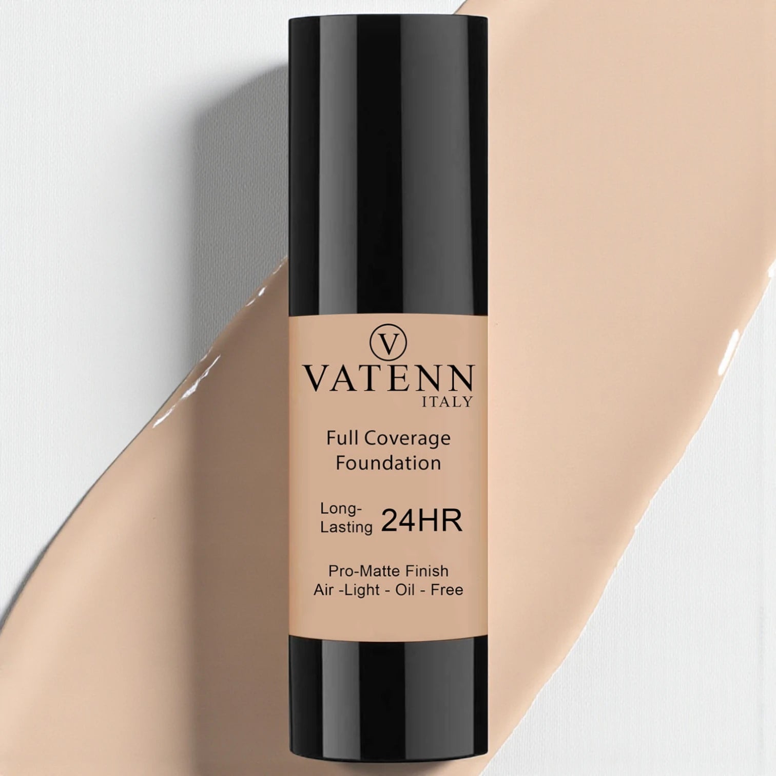 Vatenn Italy Full Coverage Foundation – Shade #158 Sun Beige. Lightweight, long-lasting, flawless finish foundation available in matte, dewy & natural finishes. - Damoo