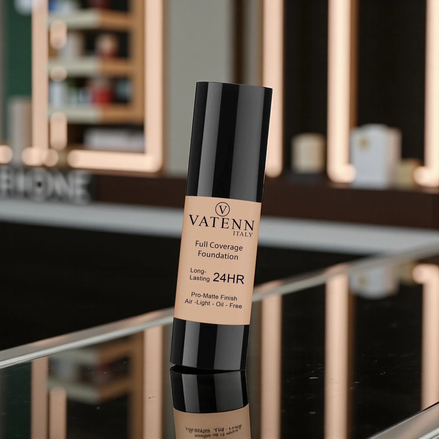 Vatenn Italy Full Coverage Foundation – Shade #158 Sun Beige. Lightweight, long-lasting, flawless finish foundation available in matte, dewy & natural finishes. - Damoo