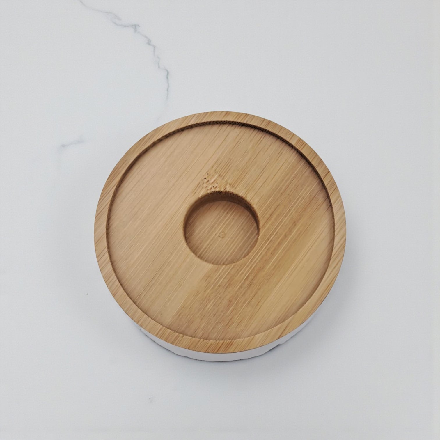 Elegant Round Glass Jar with Bamboo Lid – Minimalist Transparent Storage Bowl | Decorative Glass bowl for Home & Kitchen