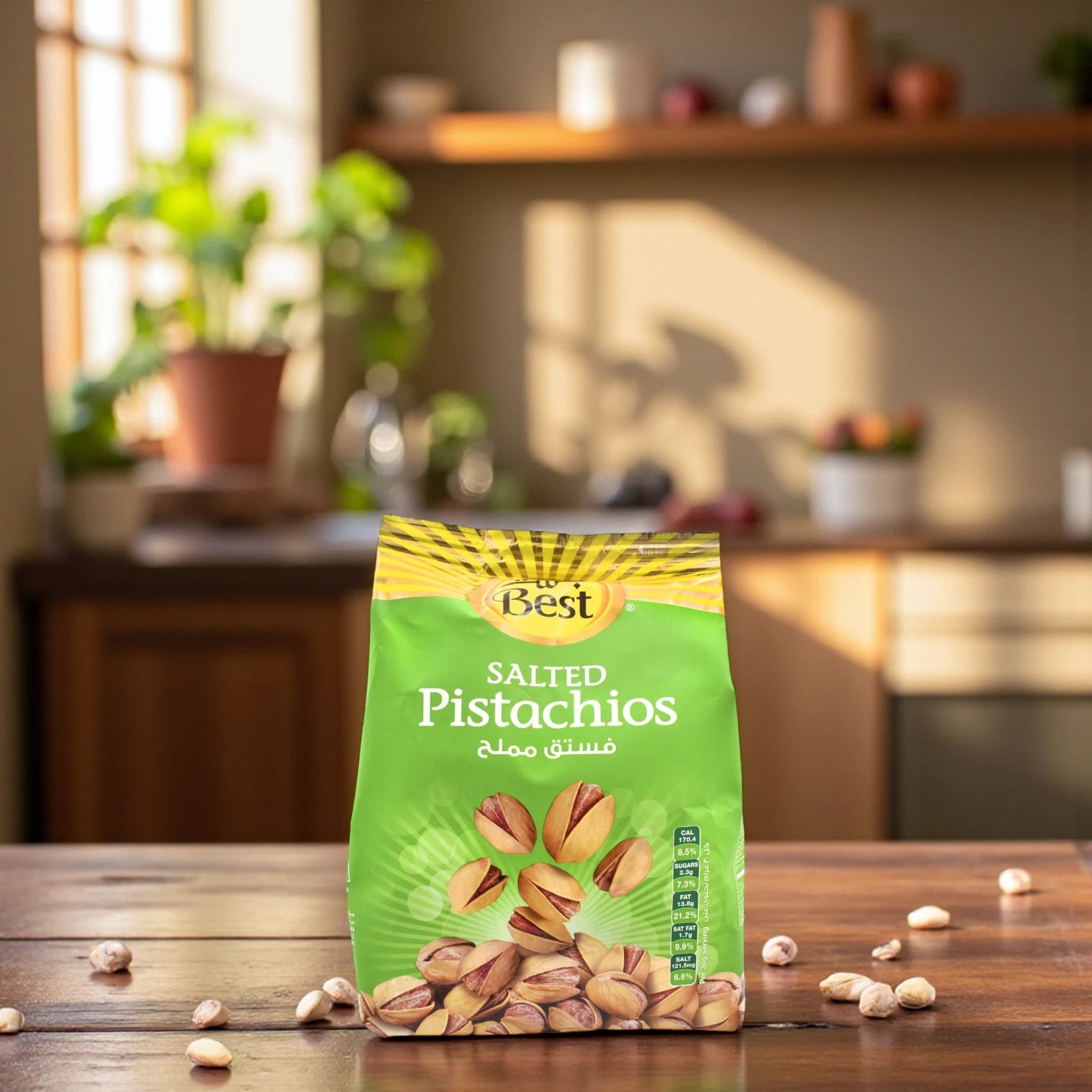 Best Premium Salted Pistachios 300g – Crunchy, Roasted & Lightly Salted Nuts for Healthy Snacking | Vacuum-Sealed Freshness | Protein-Rich Gourmet Snack - Damoo
