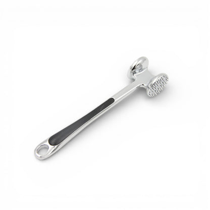 Premium Stainless Steel Double-Sided Meat Tenderizer Hammer with Ergonomic Non-Slip Handle – Heavy Duty Meat Mallet for Beef, Chicken, Steak & Poultry Preparation (4H x 5W x 22L CM) - Damoo