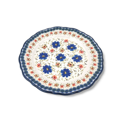 Hand-Painted Ceramic Breakfast Plate 23cm – Boleslawiec Floral Pattern – Stoneware – Microwave & Dishwasher Safe – Durable & Food-Safe Gift Plate