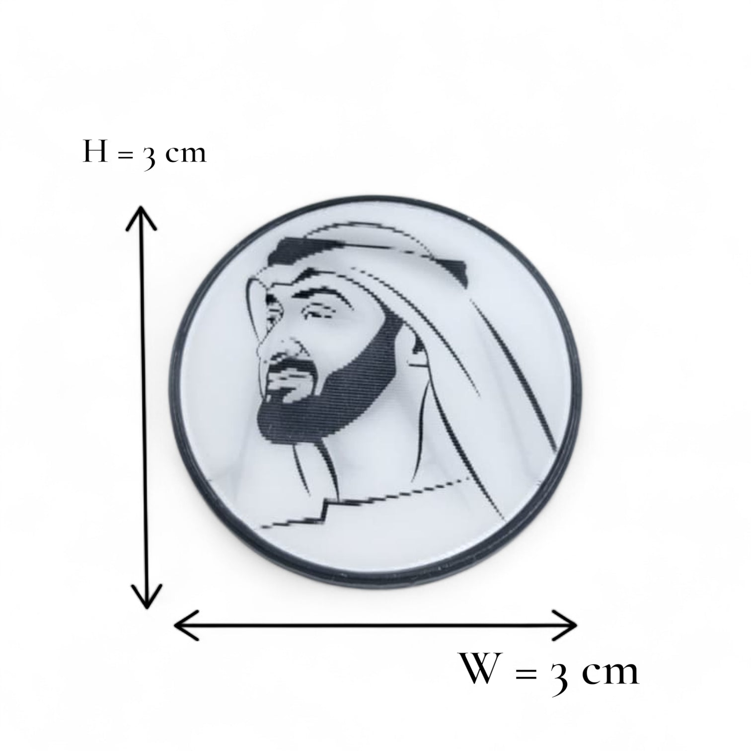 UAE 3D Lenticular Magnetic Badge – Double-Image Design Featuring UAE Leaders – Premium Metal Pin with Strong Magnet – National Day Collectible Gift & Patriotic Souvenir (H3cm x W3cm) - Damoo