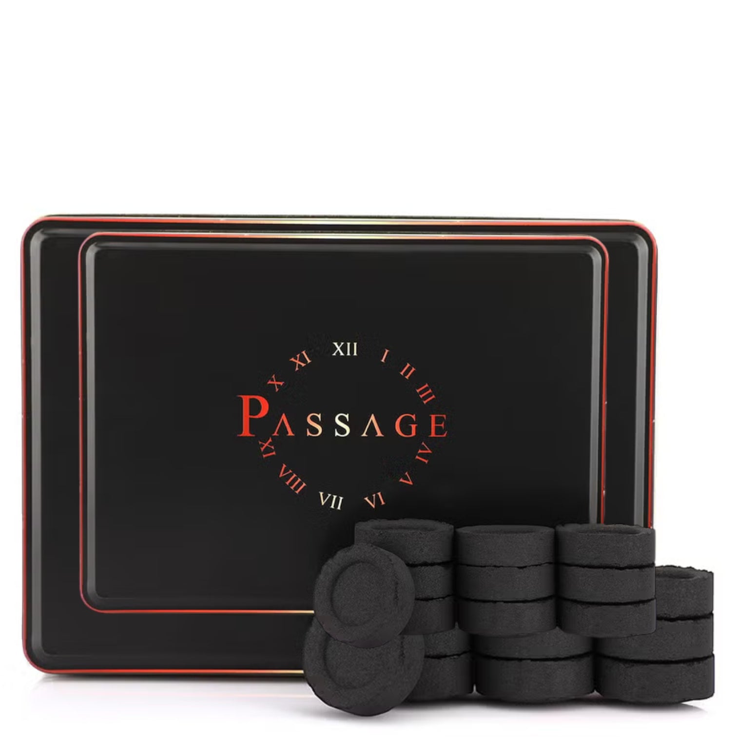 Passage Premium Charcoal Briquets for Bakhoor & Oud – Quick Lighting Medium Tablets (100 Pieces) | Long Burning Charcoal Discs for Living Rooms, Bedrooms & Aromatherapy