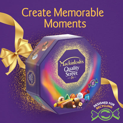 Mackintosh's Quality Street Chocolate Tin – 850g | Premium Assorted Chocolates in a Collectible Tin - Damoo