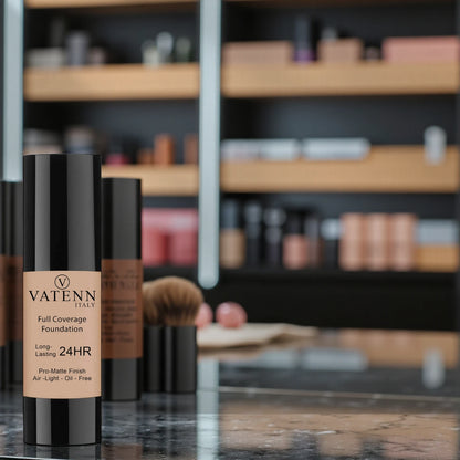 Vatenn Italy Full Coverage Foundation – Shade #154 Golden Beige. Lightweight, long-lasting foundation with flawless coverage in matte, dewy & natural finishes. - Damoo