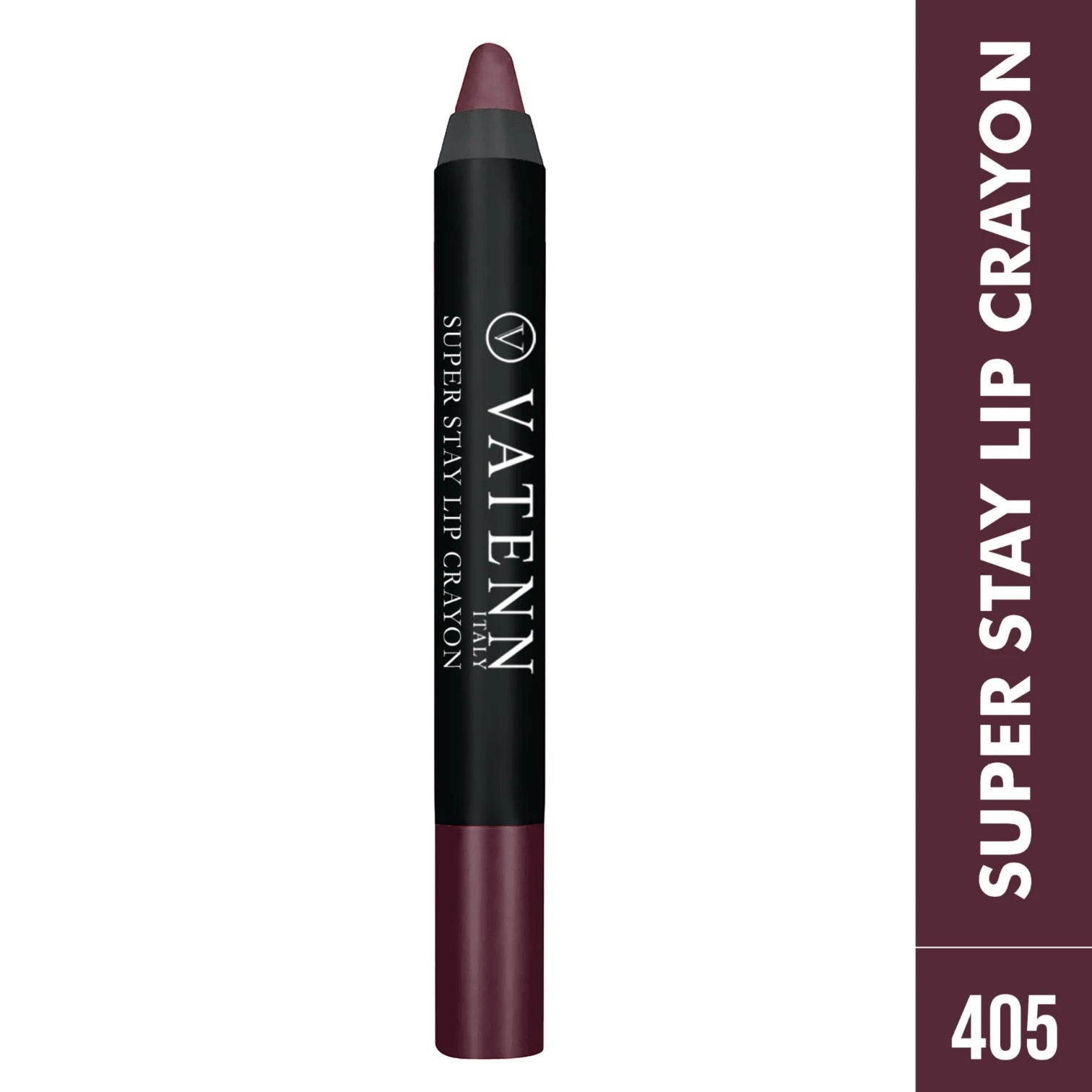 Vatenn Italy Super Stay Lip Crayon Lipstick – Shade 405 Vixen | Waterproof, Smudge-Proof, Bold Matte Lip Color, Non-Drying & Long-Lasting Comfort - Damoo