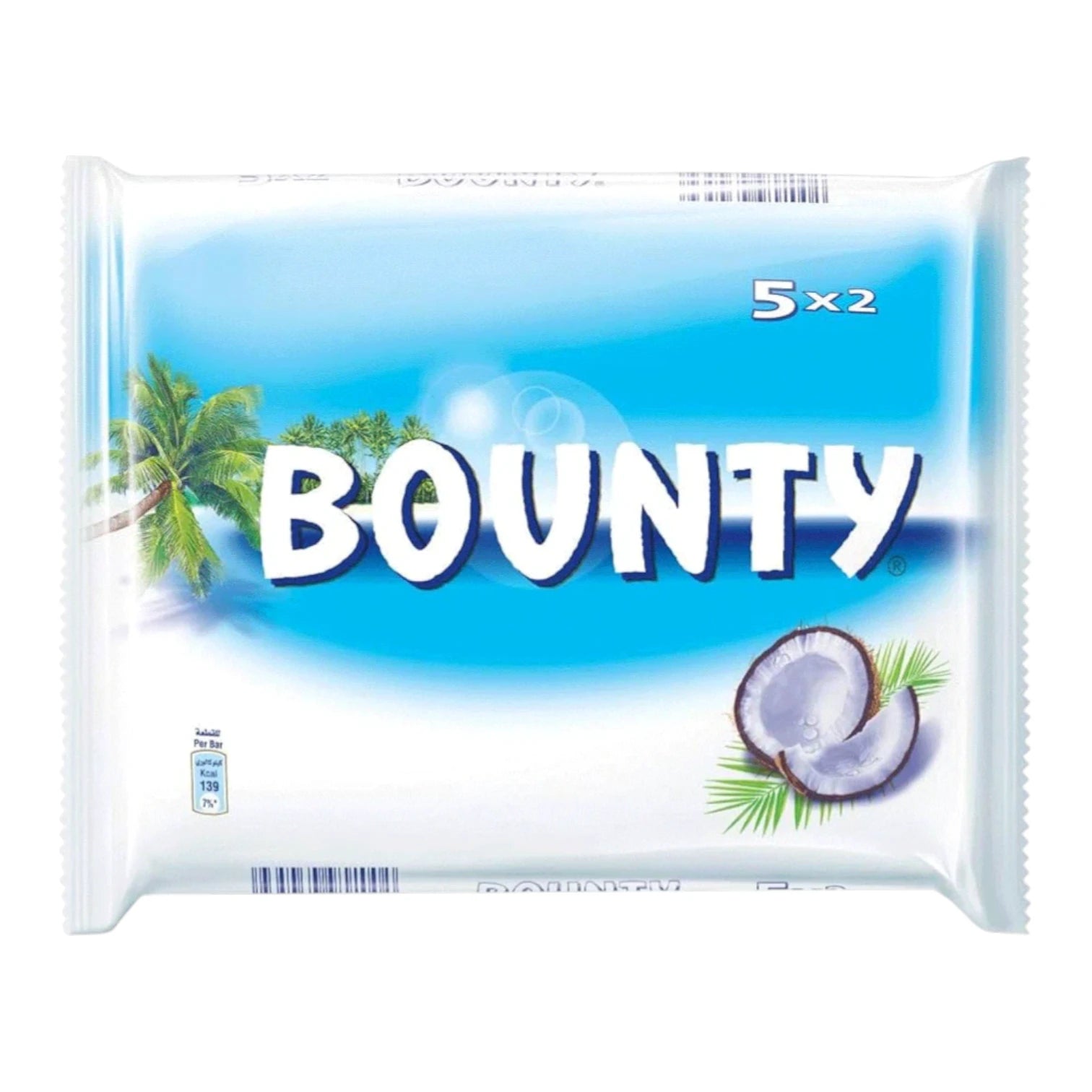 Bounty Milk Chocolate Twin Bars – 5x2 Packs | Moist Coconut Center Coated in Rich Milk Chocolate | 285g Value Offer - Damoo