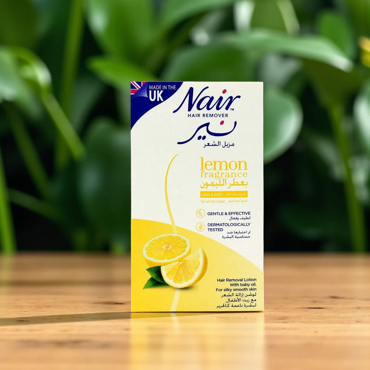 Nair Hair Removal Lotion for Legs & Body – Lemon Fragrance with Baby Oil | Gentle & Effective | Dermatologically Tested | Made in UK | 120 ml - Damoo