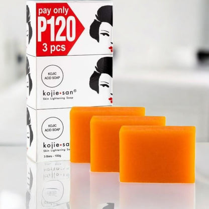 Kojie San Skin Lightening Soap – Classic Zero Pigment Light Technology for Even Skin Tone – 100g x 3 Trio Pack - Damoo