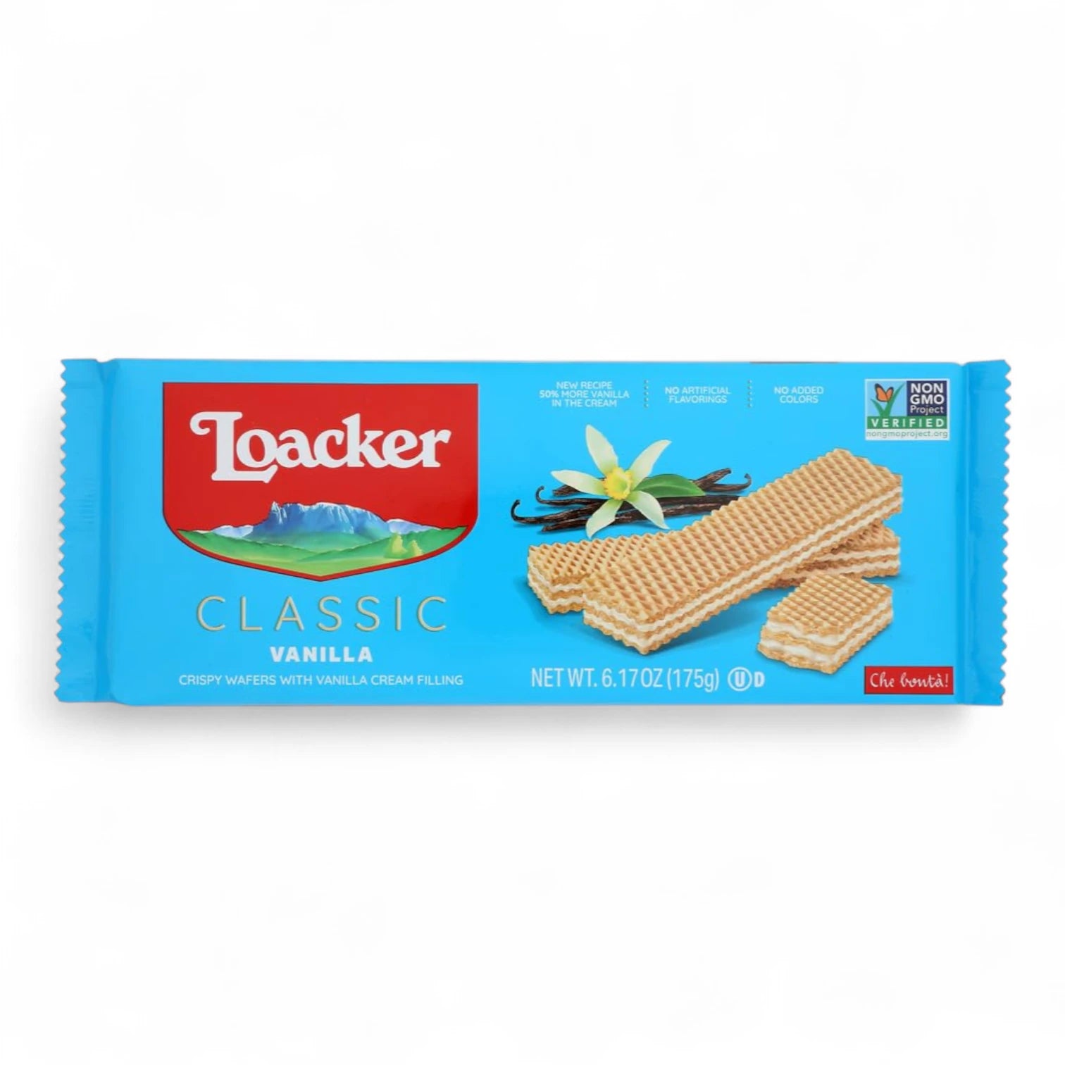 Loacker Classic Vanilla Wafers – 175g | Crispy Wafer with Natural Vanilla Cream Filling – GMO-Free, No Artificial Flavors - Damoo