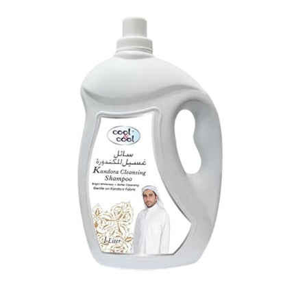 Cool & Cool Kandora Cleansing Shampoo 1 Liter – Gentle Fabric Wash, Bright Whitening, Long-Lasting Freshness | Specially Formulated for Kandora & White Clothes - Damoo