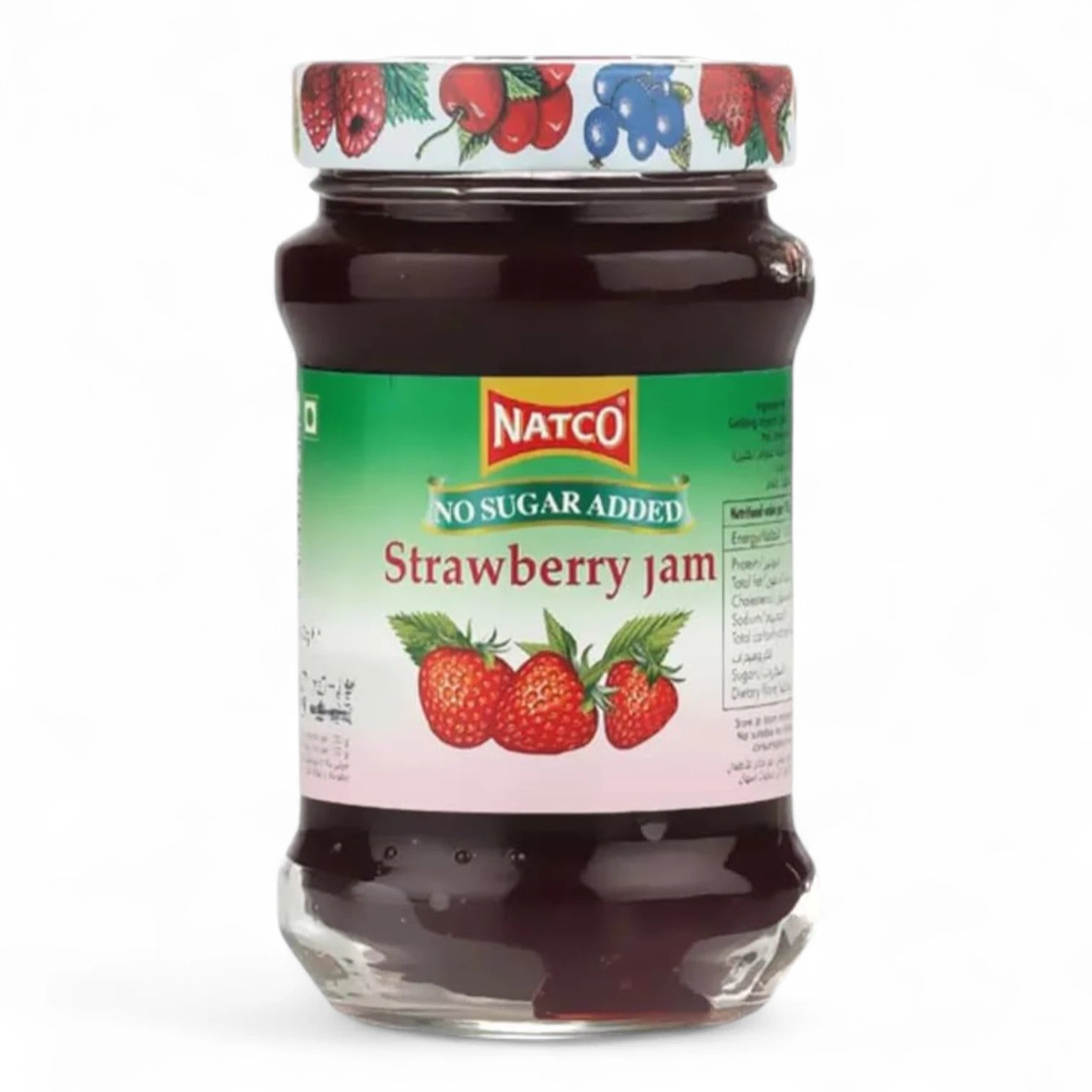 Natco Sugar Free Strawberry Jam – No Added Sugar, Naturally Sweet Fruit Spread for Toasts, Cakes & Desserts – 400g - Damoo