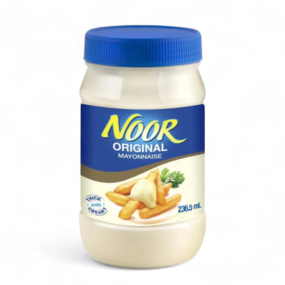 Noor Original Thick & Creamy Mayonnaise – 236.5ml Jar | Rich, Smooth Spread Made with Egg Yolk & Quality Oils for Sandwiches, Wraps, Dips & More - Damoo