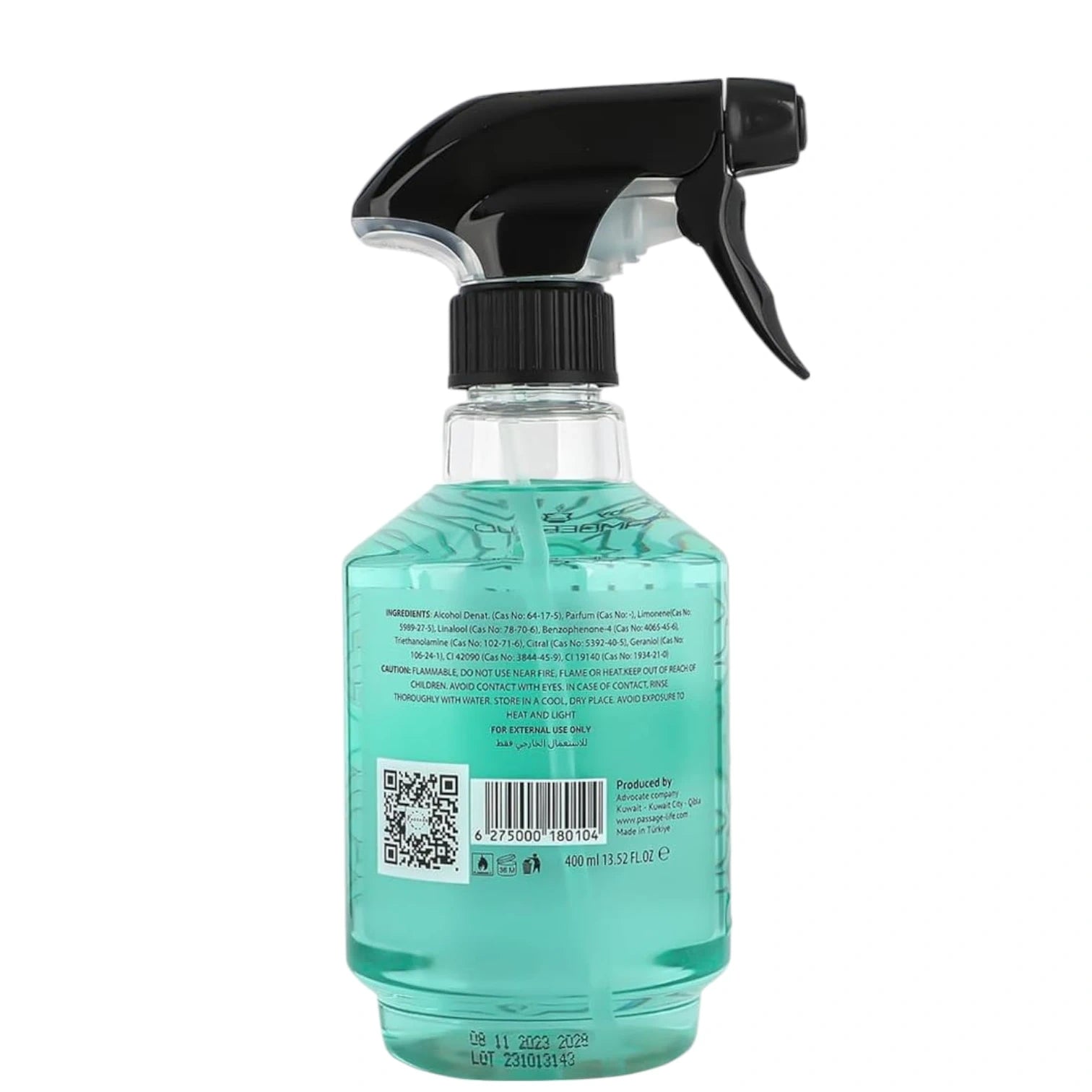 PASSAGE Air Freshener Spray – 400ml IV Scent – Long-Lasting Freshness for Home, Office, Room & Linen - Damoo