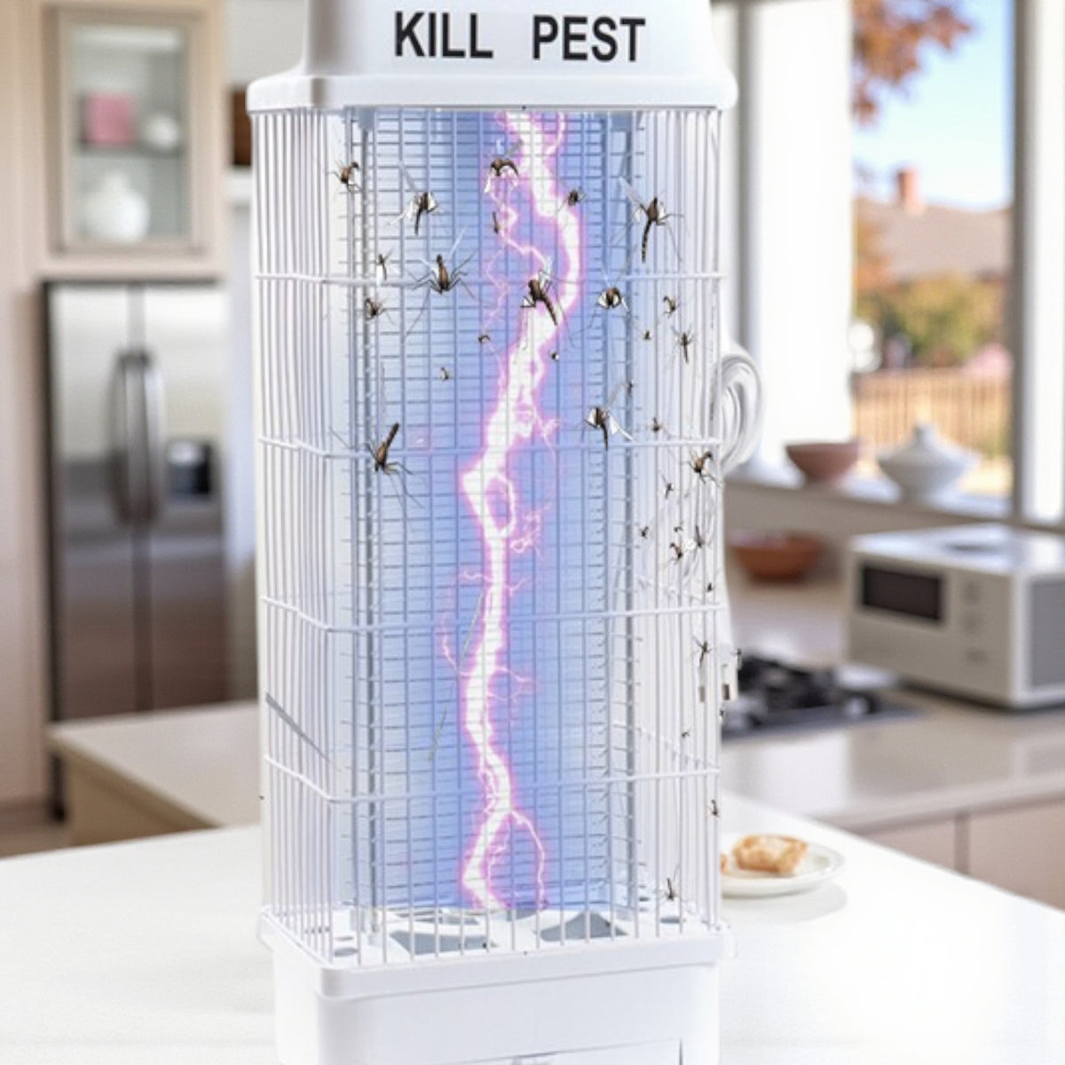 RENATA 15W Cylindrical Hanging Electric Insect Killer | UV Light Mosquito & Fly Trap | Chemical-Free, Energy Efficient & Safe for Home, Office, and Outdoor Use - Damoo